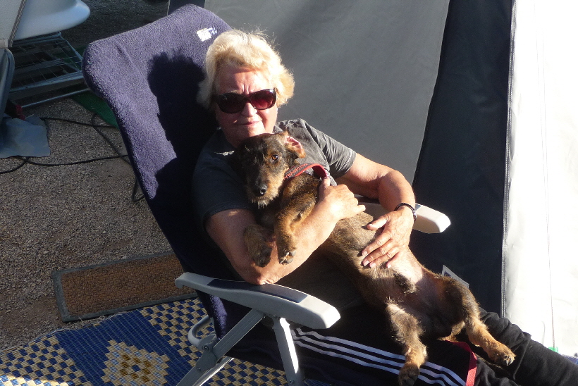 Auch draußen ist Paulchen dafür zu haben..